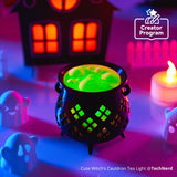 Cute Witch's Cauldron Tea Light