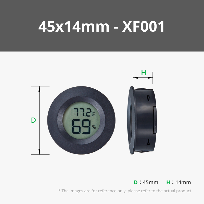 Circular Embedded Electronic Digital Thermometer Hygrometer