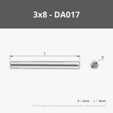 D3 Stainless Steel Dowel Pins