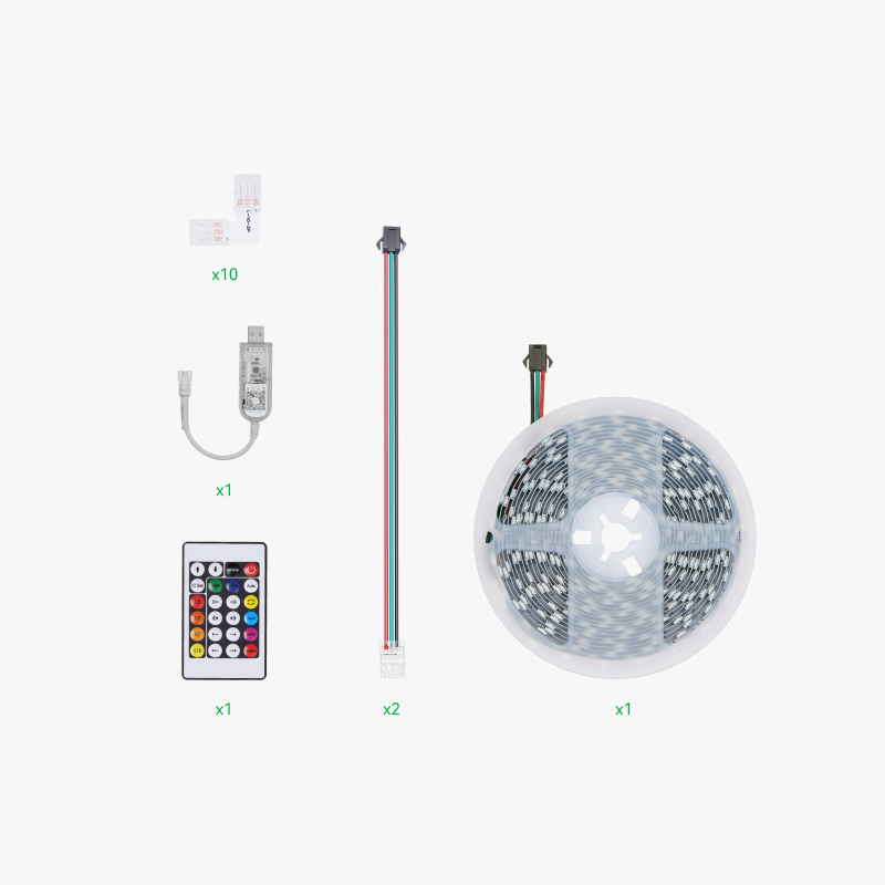 WS2812B RGB LED Strip Light Bundle