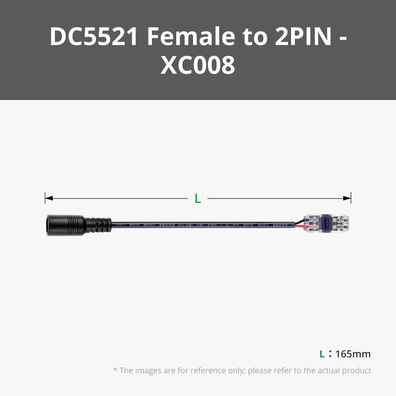 DC5521 Female to 2PIN Solderless Quick Connector